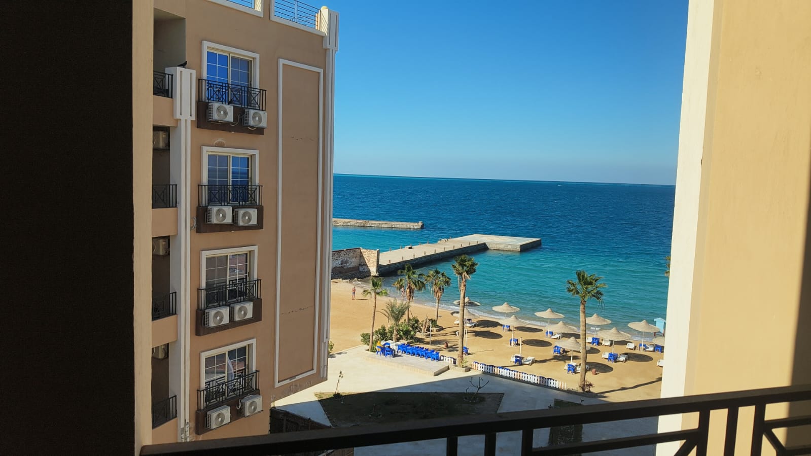 Red Sea and beach view from Chalet D31